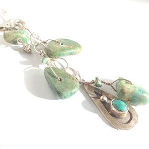 Genuine Turqouise Sleeping Beauty Pendant & Sterling Silver Artisan Necklace